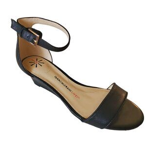 Isaac Mizrahi Black Katie Sandals, Woman's Black Leather Sandals